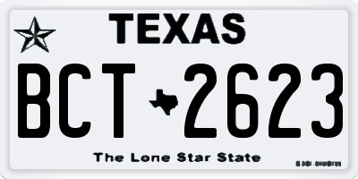 TX license plate BCT2623
