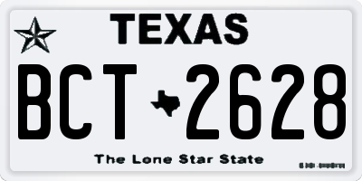 TX license plate BCT2628