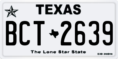 TX license plate BCT2639