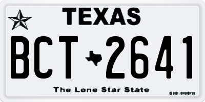 TX license plate BCT2641