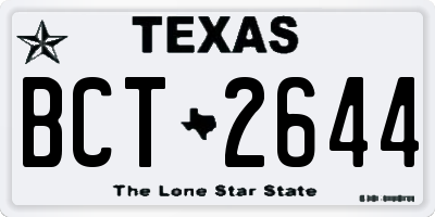 TX license plate BCT2644