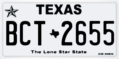 TX license plate BCT2655
