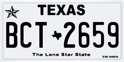 TX license plate BCT2659