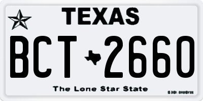 TX license plate BCT2660