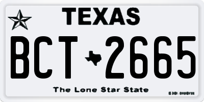 TX license plate BCT2665