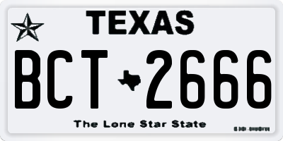 TX license plate BCT2666