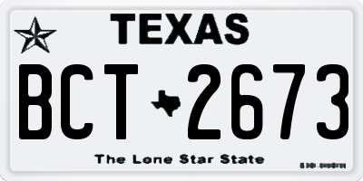 TX license plate BCT2673