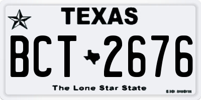 TX license plate BCT2676