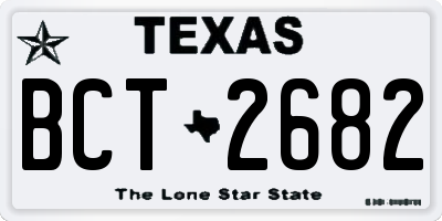 TX license plate BCT2682