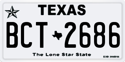 TX license plate BCT2686