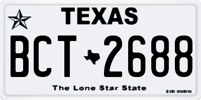 TX license plate BCT2688