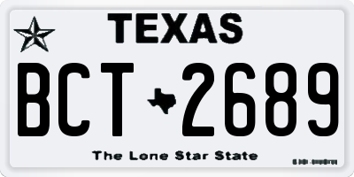 TX license plate BCT2689