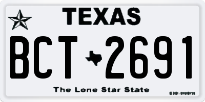 TX license plate BCT2691