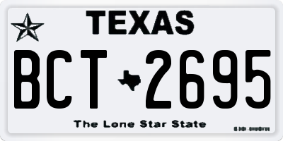 TX license plate BCT2695