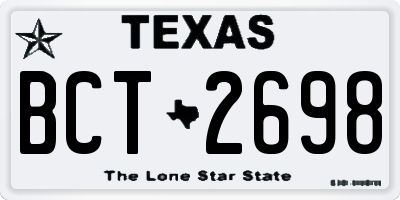 TX license plate BCT2698