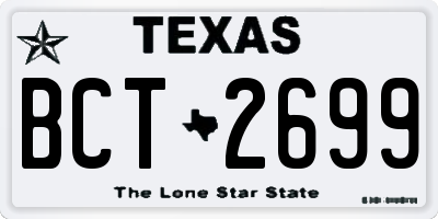 TX license plate BCT2699