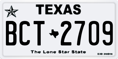 TX license plate BCT2709