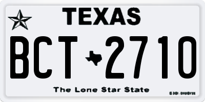 TX license plate BCT2710