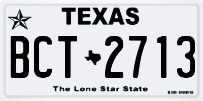 TX license plate BCT2713