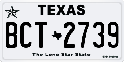 TX license plate BCT2739