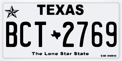 TX license plate BCT2769