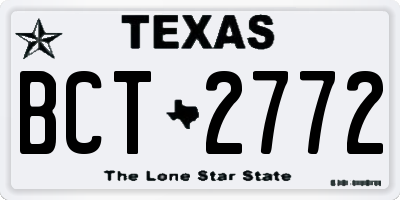 TX license plate BCT2772