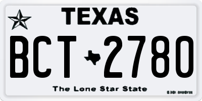 TX license plate BCT2780