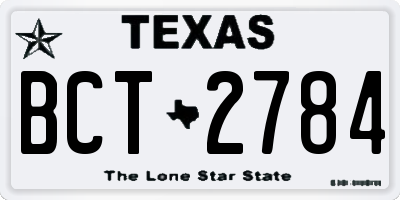 TX license plate BCT2784