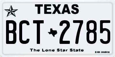 TX license plate BCT2785