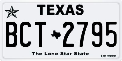 TX license plate BCT2795