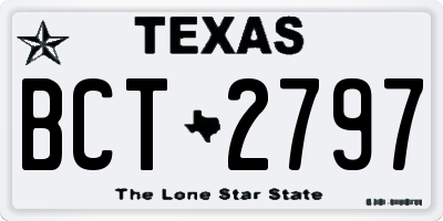 TX license plate BCT2797