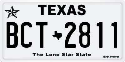 TX license plate BCT2811