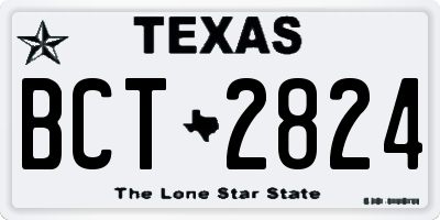 TX license plate BCT2824