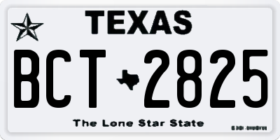 TX license plate BCT2825