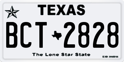 TX license plate BCT2828