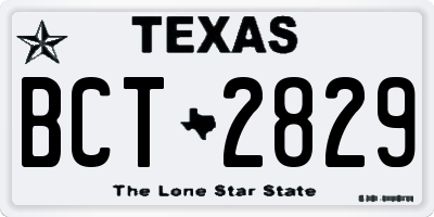 TX license plate BCT2829