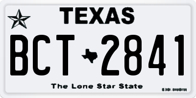 TX license plate BCT2841