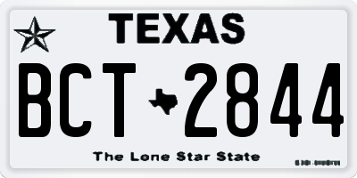 TX license plate BCT2844