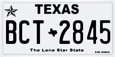 TX license plate BCT2845