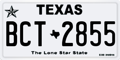 TX license plate BCT2855