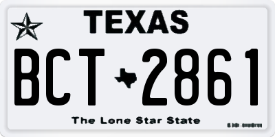 TX license plate BCT2861