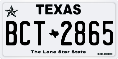 TX license plate BCT2865