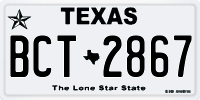 TX license plate BCT2867