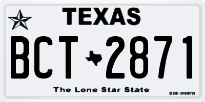 TX license plate BCT2871