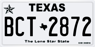 TX license plate BCT2872