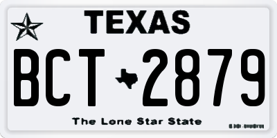 TX license plate BCT2879