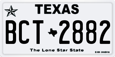 TX license plate BCT2882