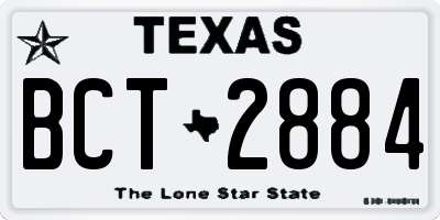 TX license plate BCT2884