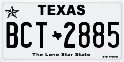 TX license plate BCT2885