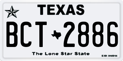 TX license plate BCT2886